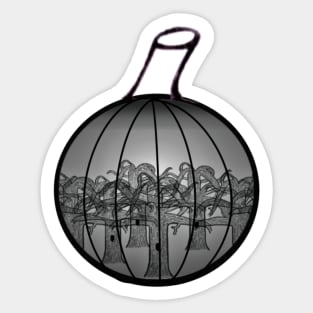 Spooky Forest Pumpkin Pattern (Light Gray) Sticker